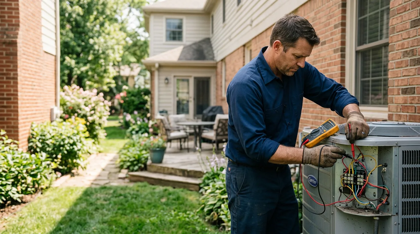 HVAC technician working near Nursery, TX